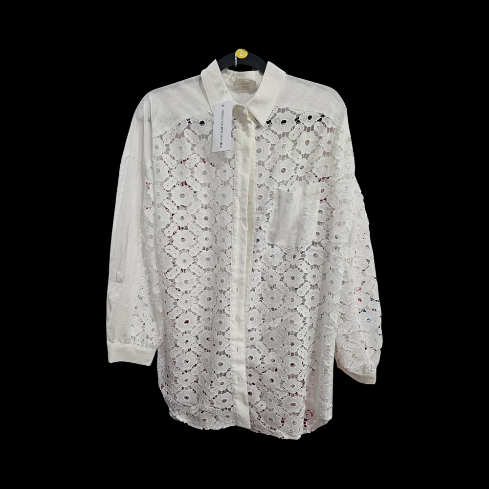 Torn By RONNY KOBO, Lace Top, Sz Lg